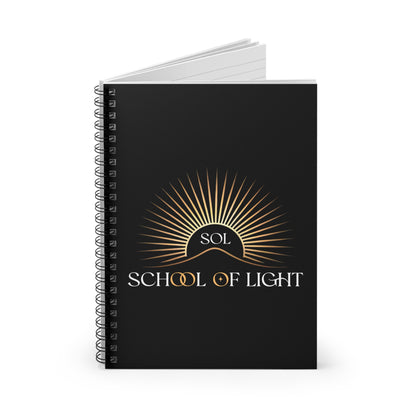 School of Light Spiral Notebook - Ruled Lines for Students & Dreamers