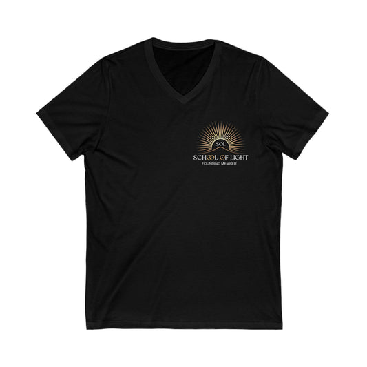 School of Light Unisex V-Neck Tee - Founding Member