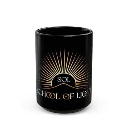 Inspirational School of Light Mug - 11oz & 15oz Black Coffee Cup