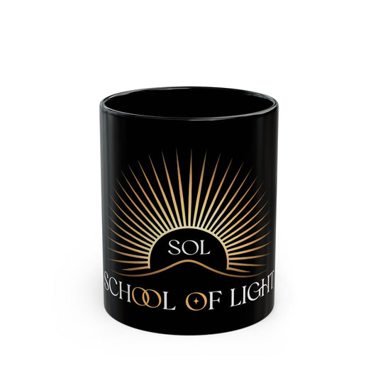 Inspirational School of Light Mug - 11oz & 15oz Black Coffee Cup