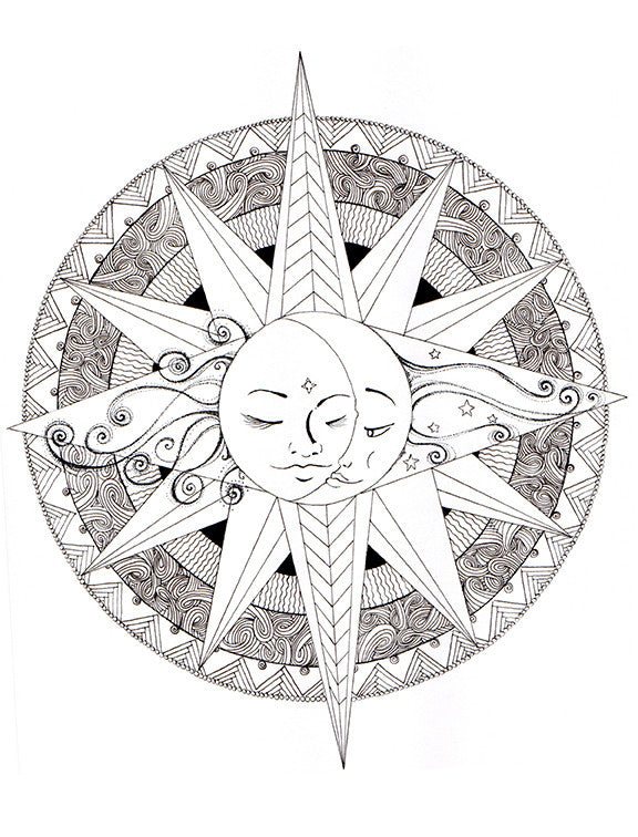 Healing Mandalas Coloring Book with Pencils