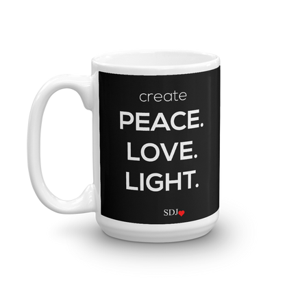 PEACE LOVE LIGHT Mug